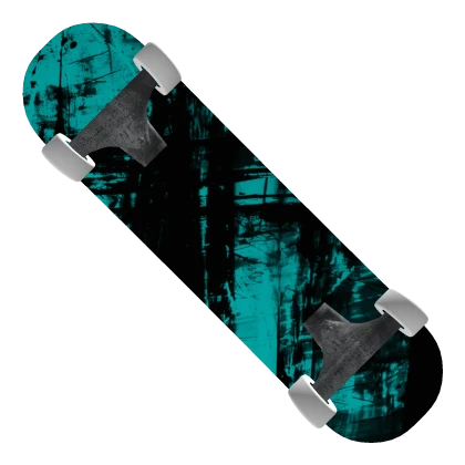 Light Blue & Black Y2K Emo Grunge Scene Skateboard