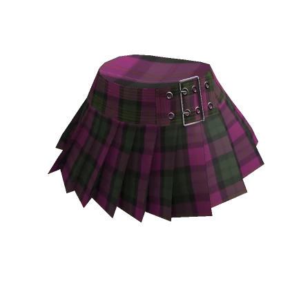 Chibi Doll: Scene Pink Green Plaid Skirt