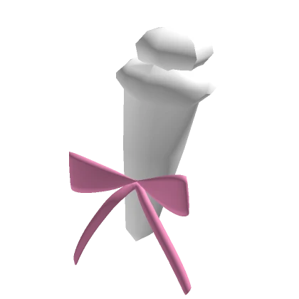 white Korblox leg with pink bow