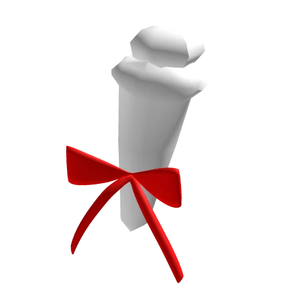 white Korblox leg with red bow