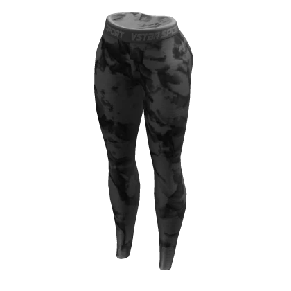 Skinny Sport Leggings Marble Black