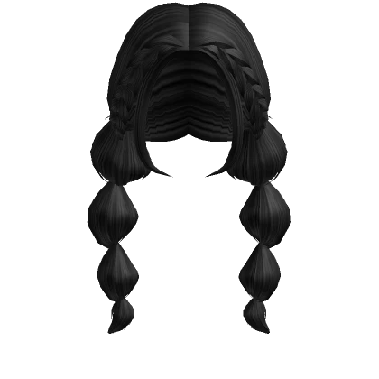 Countryside Bubble Pigtails w/ Braids (Black)