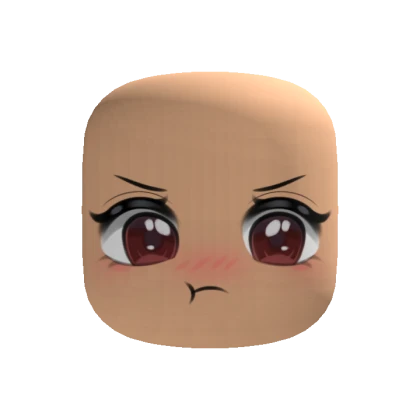 Angry Chibi Anime Blush Cute Makeup Face