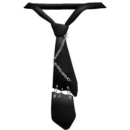 [1.0] Black Chained Tie