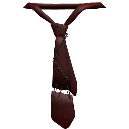 [1.0] Dark Red Chained Tie