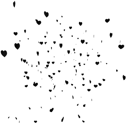 🖤 Heart Confetti Aura in Black Glitter Sparkle