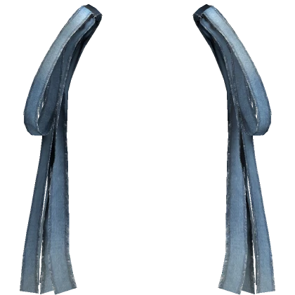 Long Denim Hair Ribbons (Med)