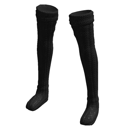 BerryBox Jan '24 Chunky Knit Thigh Socks Black