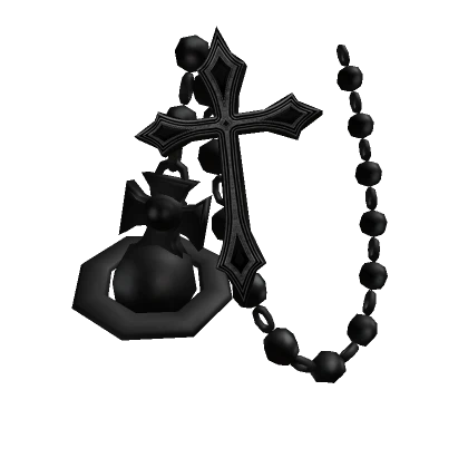 Black Pearl Rosary Orb Waist Chain