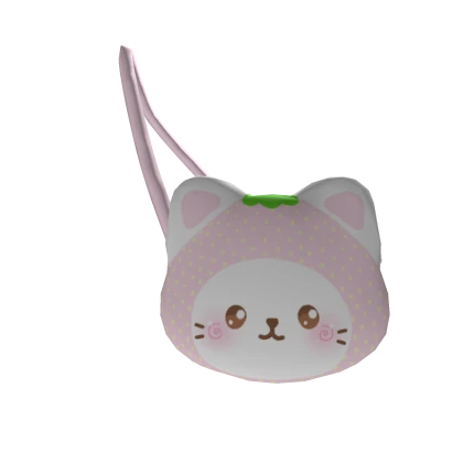 ♡ Cute matching pink strawberry kitty purse