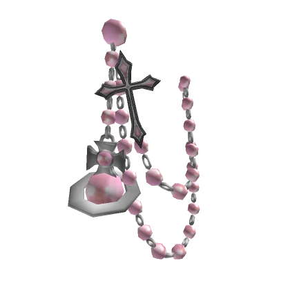 Pink Pearl Rosary Orb Waist Chain v2