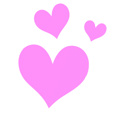 Pink Valentines Hearts Face Sticker