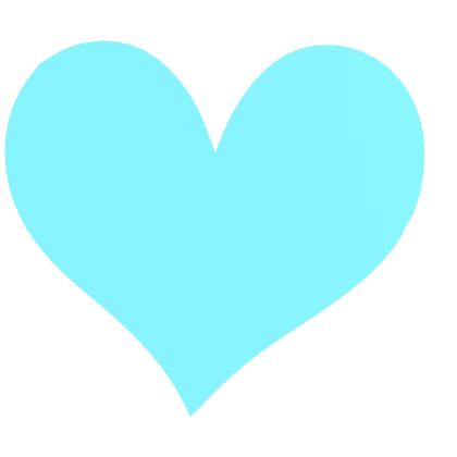 Blue Valentines Heart Face Sticker