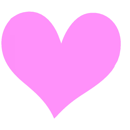 Pink Valentines Heart Face Sticker