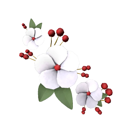 🤍 Pretty Red Elegant Floral Hairpin