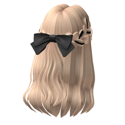 Soft Flowy Half up Hair w/ Bow In Blonde