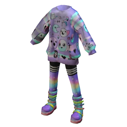 Pastel Rainbow Full Outfit