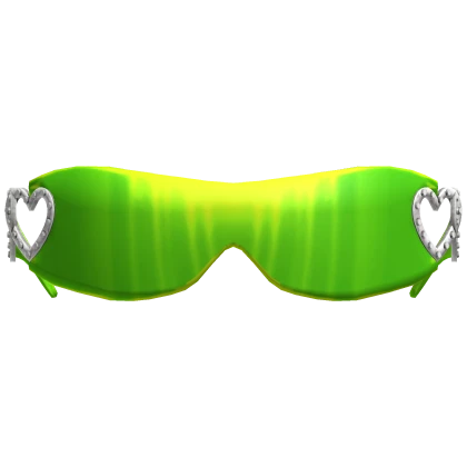 Lime Rhinestone Heart Shades V2 (Low)