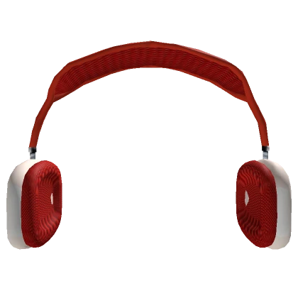 Red and white y2k headphones