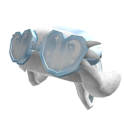 Y2K Baby Blue Bunny Ushanka w Googles