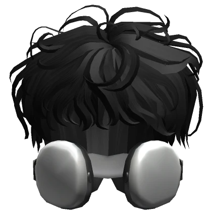 Curly Boy Hair w/ Headphones in Black