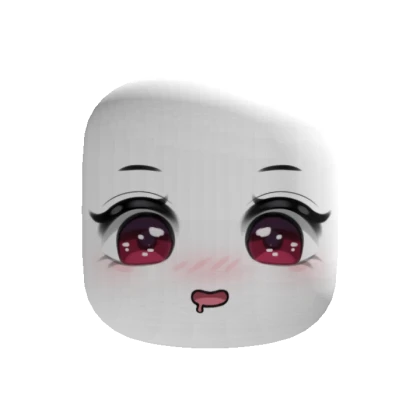 Cute Chibi Drooling Blush Makeup Face