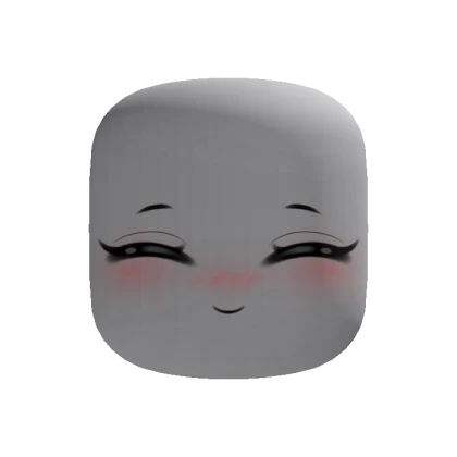 Cute Chibi Happy Blush Makeup Face