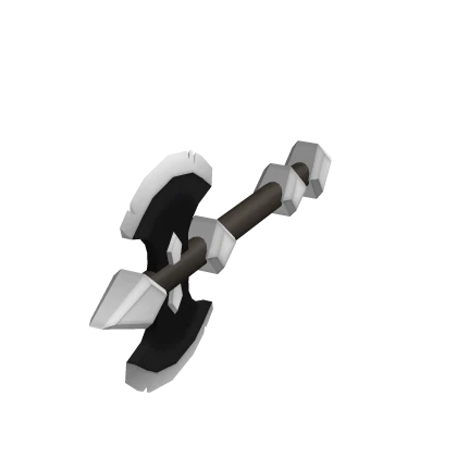 [1.0] White Handheld Battle Axe