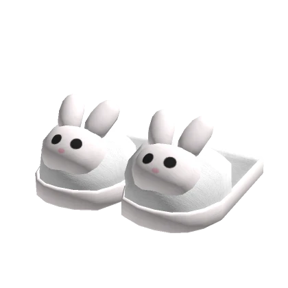 Cute Easter Bunny Slippers - White