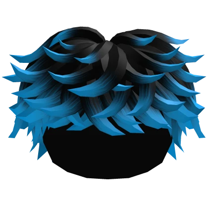 Black to Blue Messy Fluffy Boy Hair