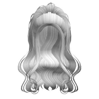 Enchanted Faerie Wavy Ponytail in White