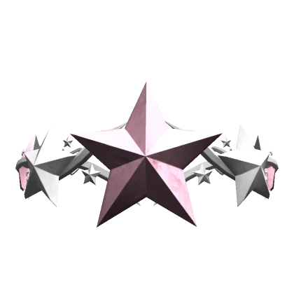 Pink Silver Crown of Stars