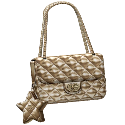 Designer Metallic Star Charm Bag