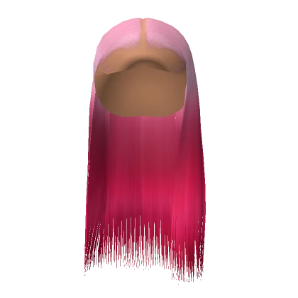 Middle Part Silk Press In Pink Ombre