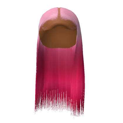 Middle Part Silk Press In Pink Ombre