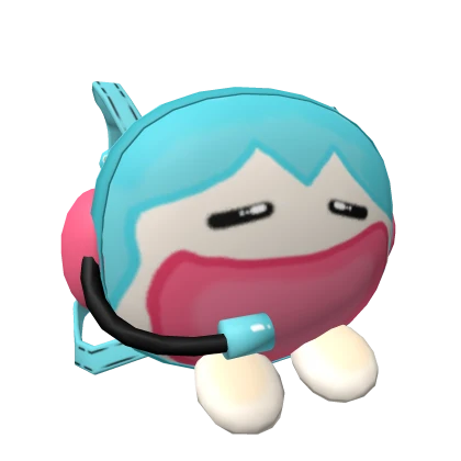 kawaii blue happy mascot face w leek 1.0 ☆ 