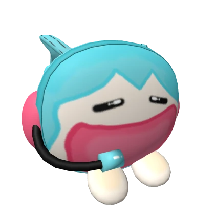 kawaii blue happy mascot face w leek 3.0 ☆  