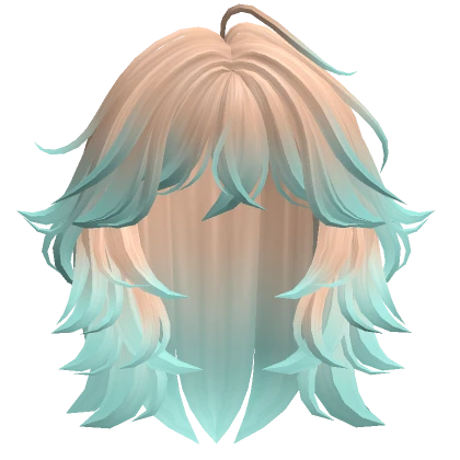 Grunge Fluffy Wolfcut (Blonde to Blue)