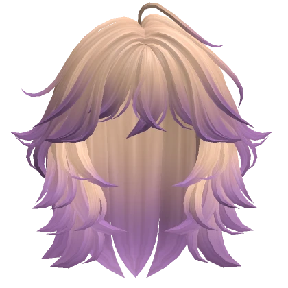 Grunge Fluffy Wolfcut (Blonde to Purple)