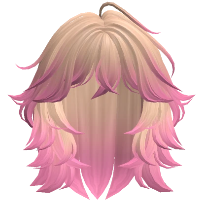 Grunge Fluffy Wolfcut (Blonde to Pink)