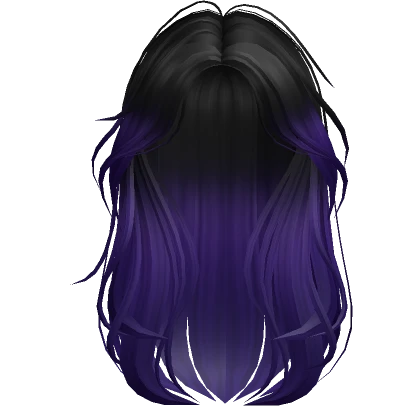 Soft Layered Wolfcut (Black to Purple)