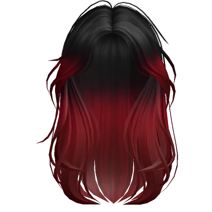 Soft Layered Wolfcut (Black to Red)