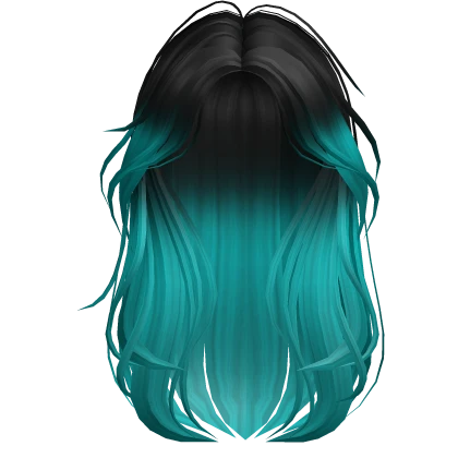 Soft Layered Wolfcut (Black to Teal)