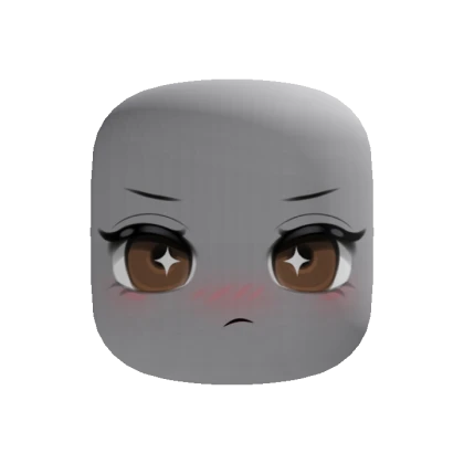 Cute Angry Chibi Blush Makeup Face
