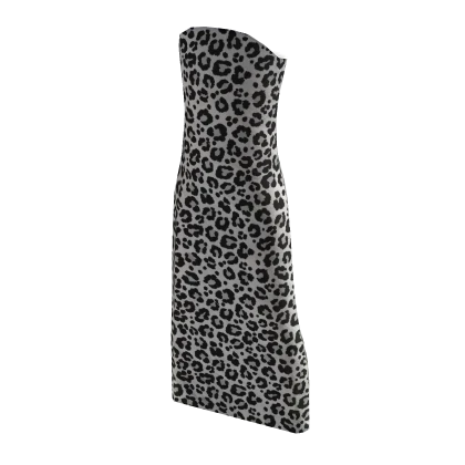 ♡ Snow Leopard Print Maxi Dress