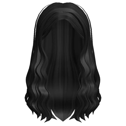 Soft Long Wavy Hair (Black)