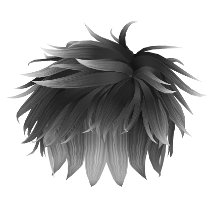 Anime Messy Hair in Black&White