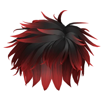 Anime Messy Hair in Black&Red