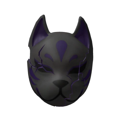 Dark Broken Kitsune Mask