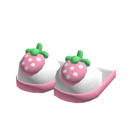 Pink Strawberry Slippers 🍓